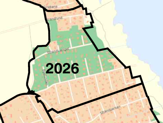 Kort over etapeplan 2 - separatkloakering af sommerhusområde - syd for Als